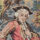 Vintage Aubusson jacquard tapestry "Hunting Scene"