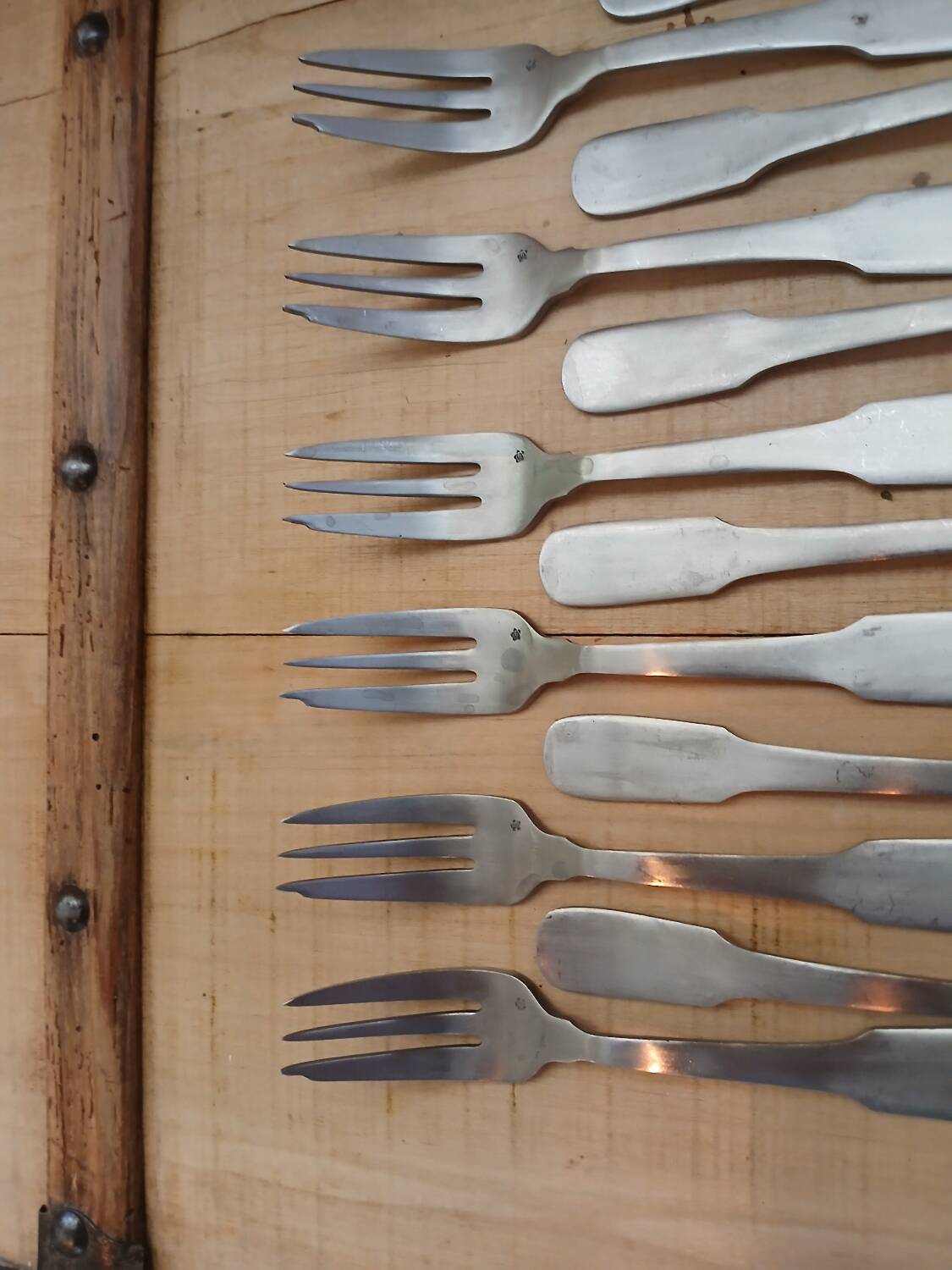 12 antique cake forks