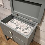 Blue-grey bedside table