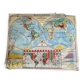 Educational poster world map