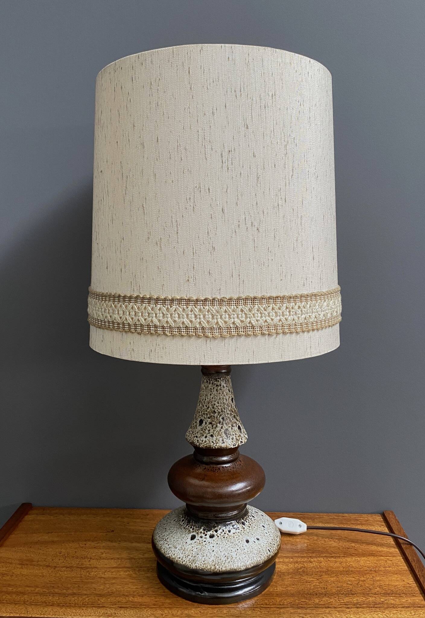 Lampe de table en céramique de Hustadt Leuchten années 1970