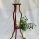 Round tripod wooden table with double size tray