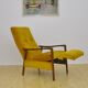 Mid-century armchair with folding footrest, 1960s