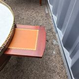 Table basse bouillotte ancienne plateau marbre style louis xvi