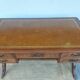 English desk and lyre chair, leather, extensions.