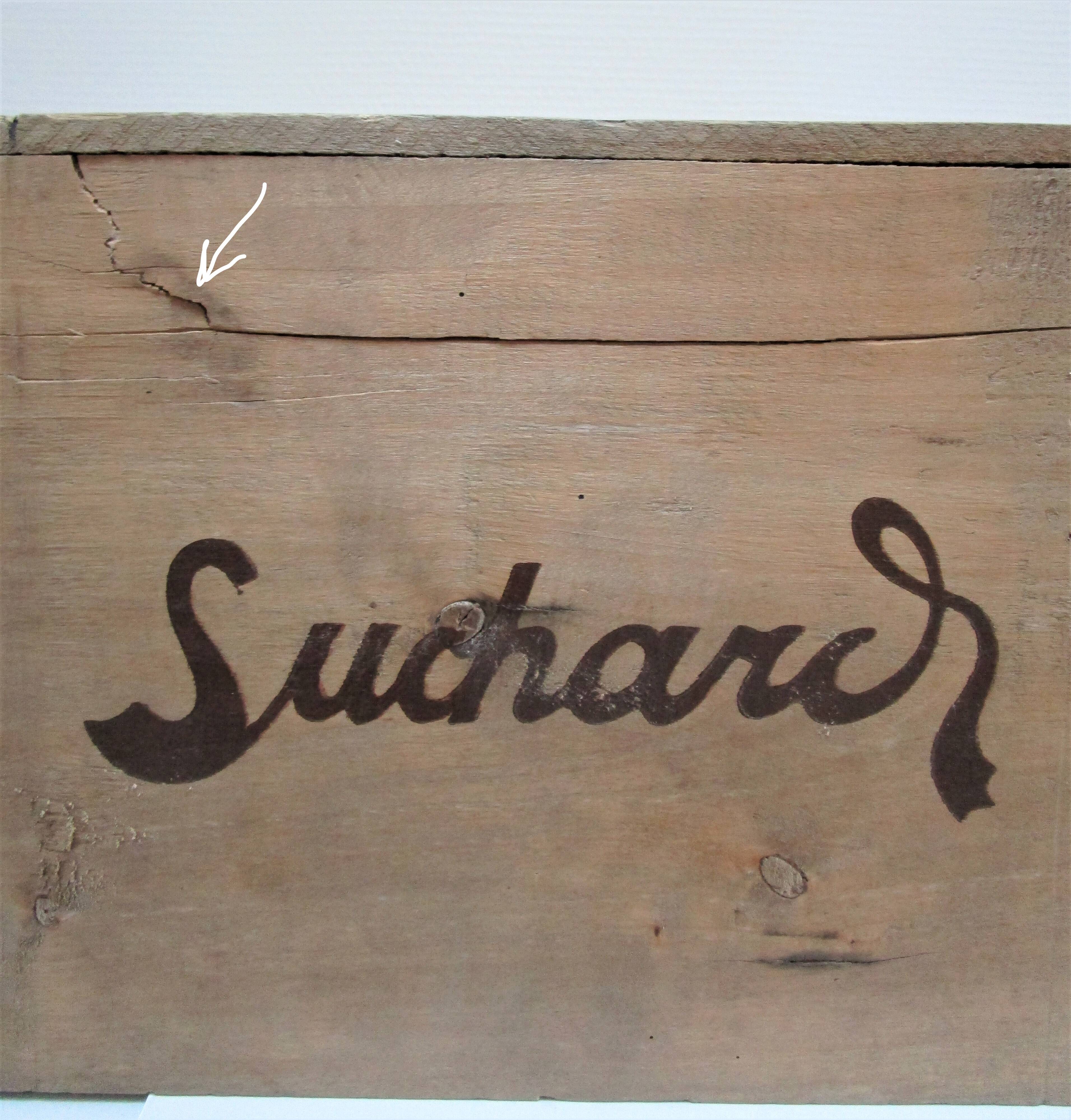 Vintage Skated Wood Case Suchard