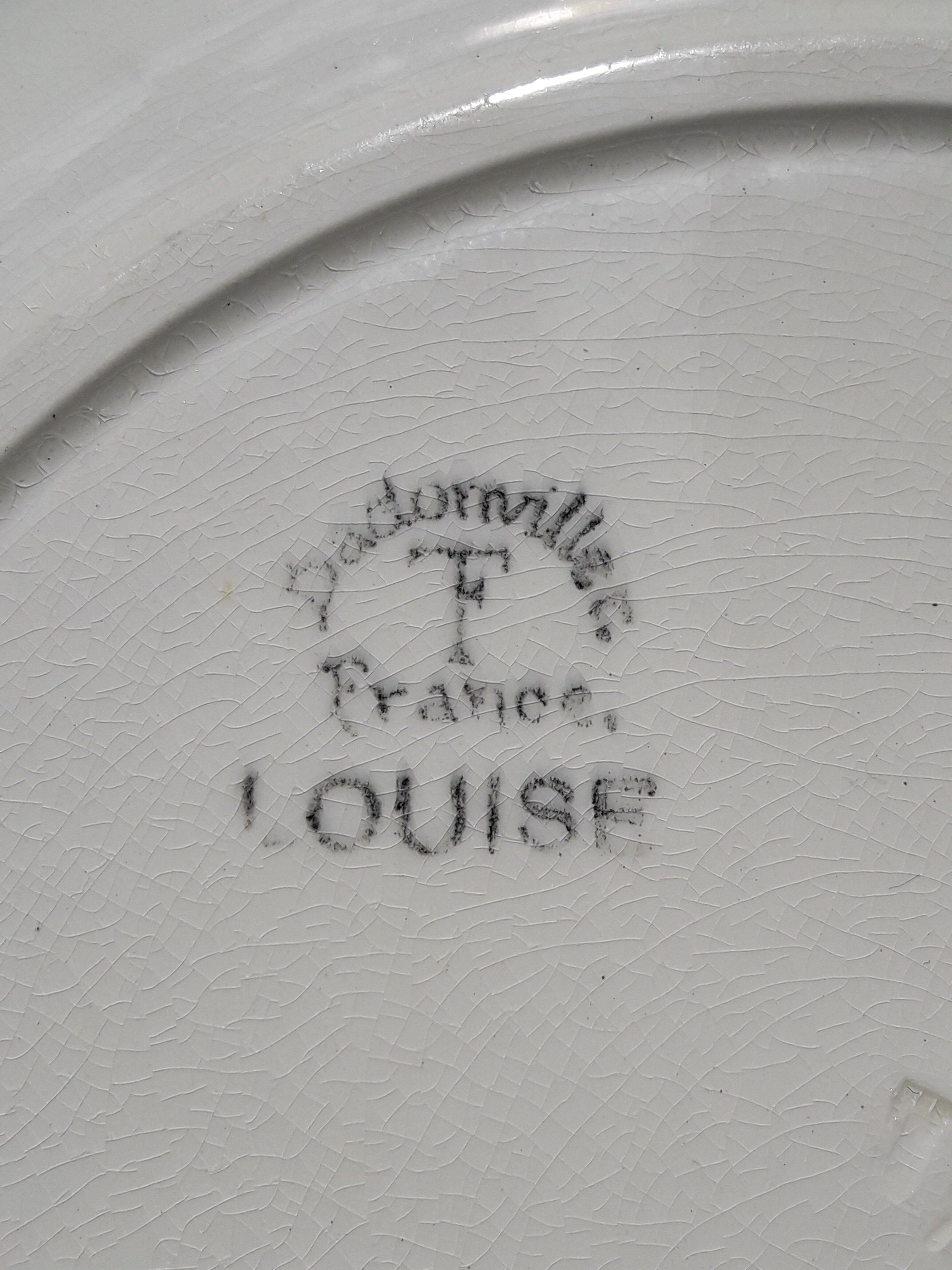 Badonviller model Louise diam 27 cm hollow round dish