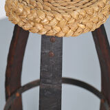 Original set of 2 bar stools by Frida Minet and Adrien Audoux, 1950s, France