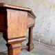 French dining table in Neo-Renaissance style with cross legs.