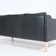 Danish design black leather sofa from Mogens Hansen