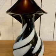 Vase en verre "zebra" italien