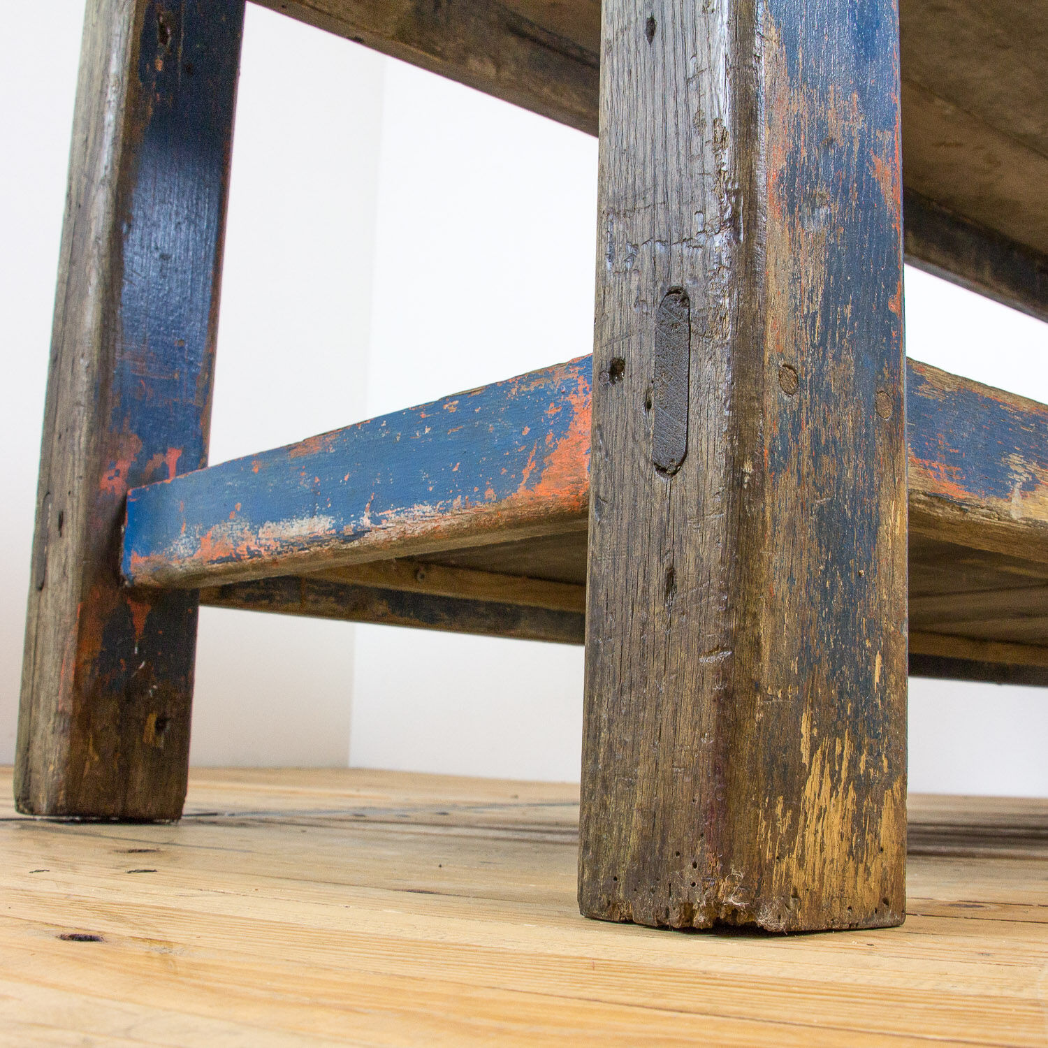 Blue industrial worktable