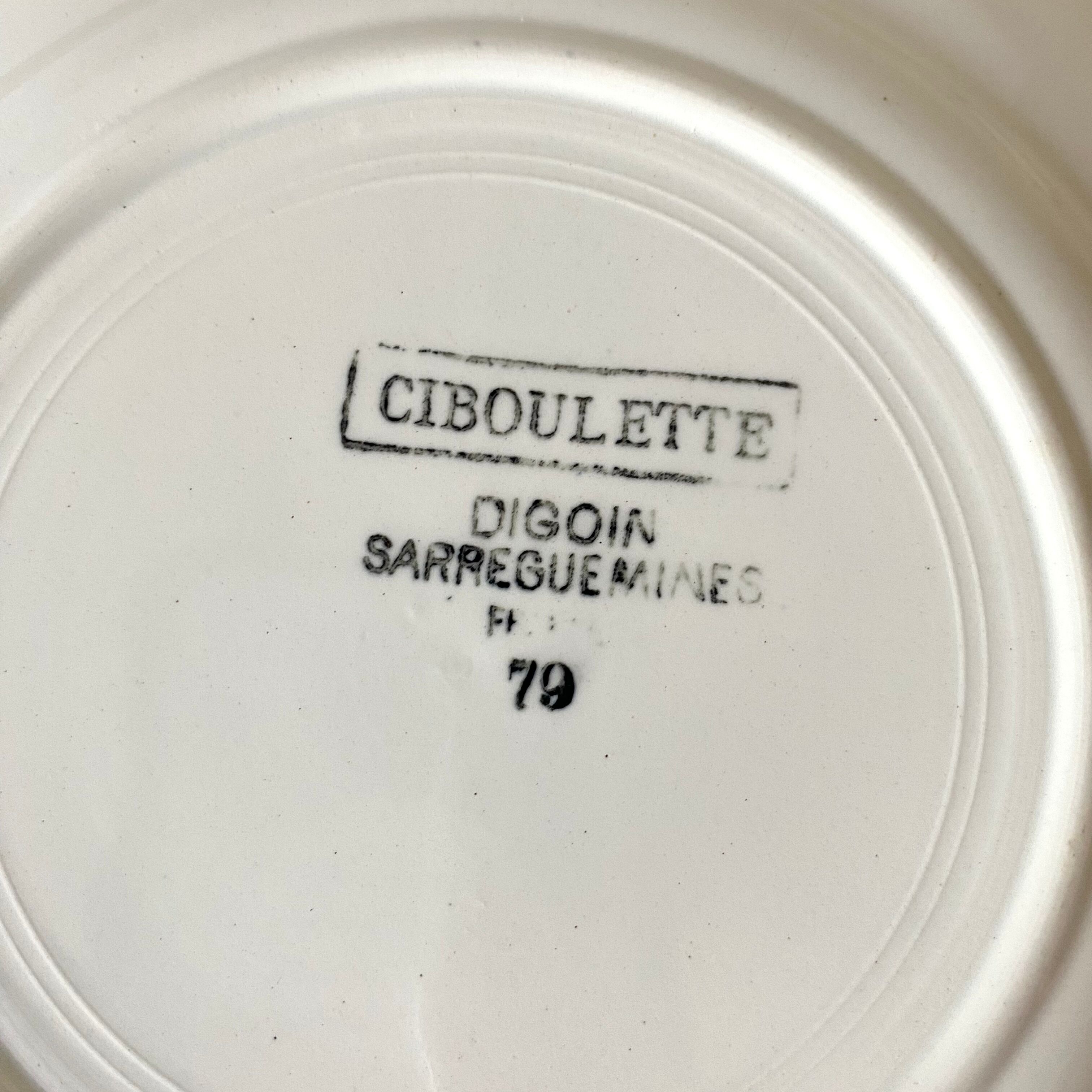 Digoin dessert plates model Chives