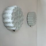 Pair of vintage opaline wall lights, Sweden, 1960s
