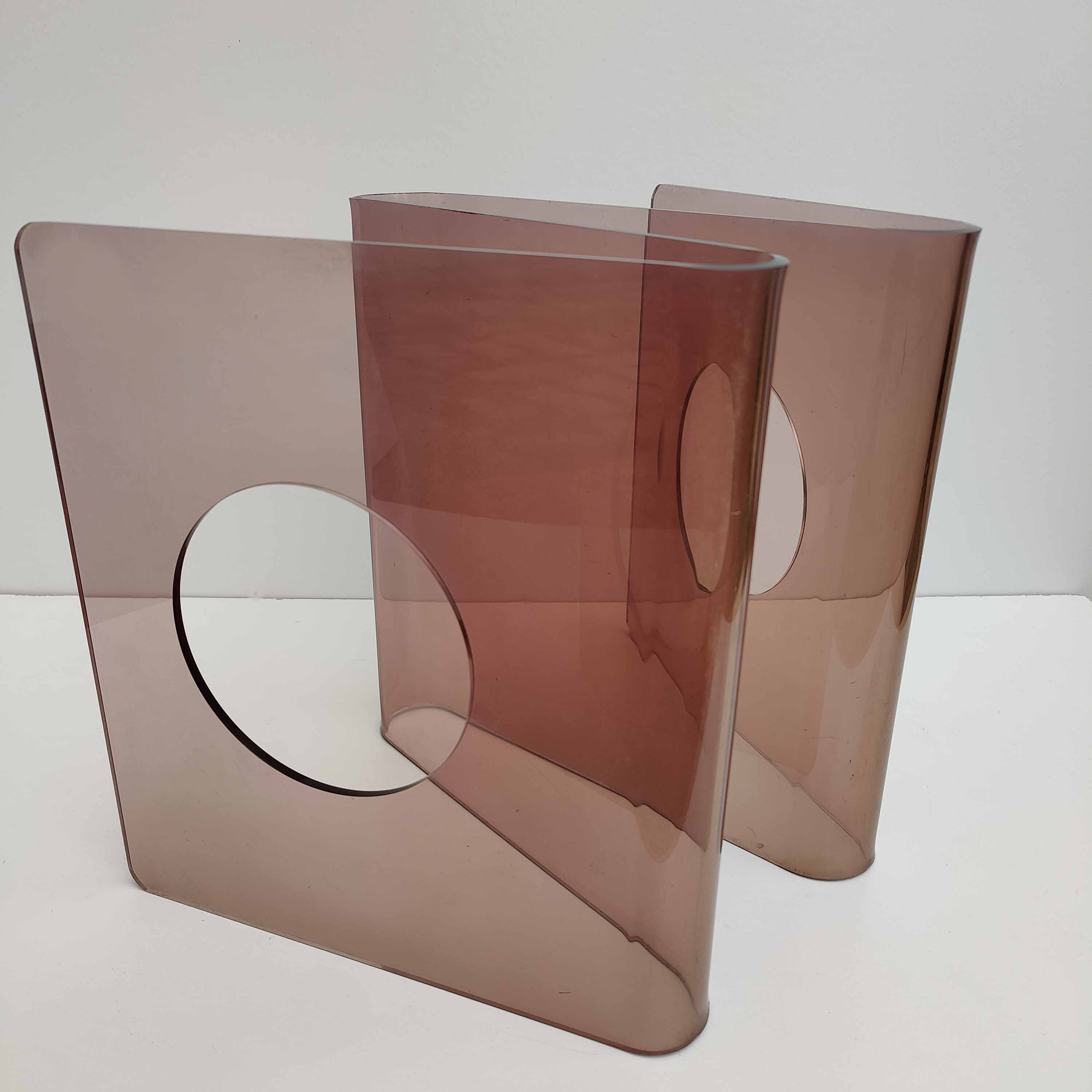 Door magazines / vinyl plexiglass 70s by Michel Dumas