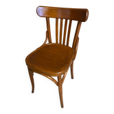 Antique bistro chair dark turned wood vintage