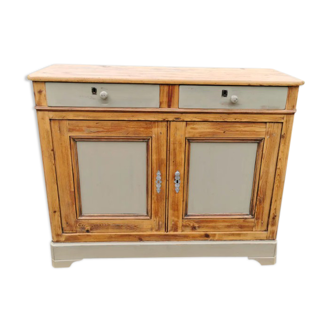 Old Parisian buffet restored solid wood