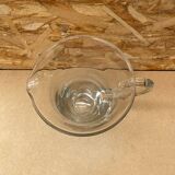 Antique Vintage Clear Blown Glass Pitcher