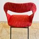Magnifique Chaise Fauteuil Louis Paolozzi édition ZOL 1955 Rouge