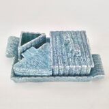 Ensemble a tabac ceramique bleue vintage 1950 italien 50s 1950s rockabilly