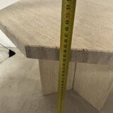 Guéridon octogonal en travertin 1970