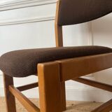 Lot de 6 chaises en orme et tweed Maison Regain