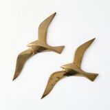 Pair of vintage wall birds 1970
