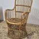 Fauteuil en Rotin Bambou vintage 1950s design -H85cm