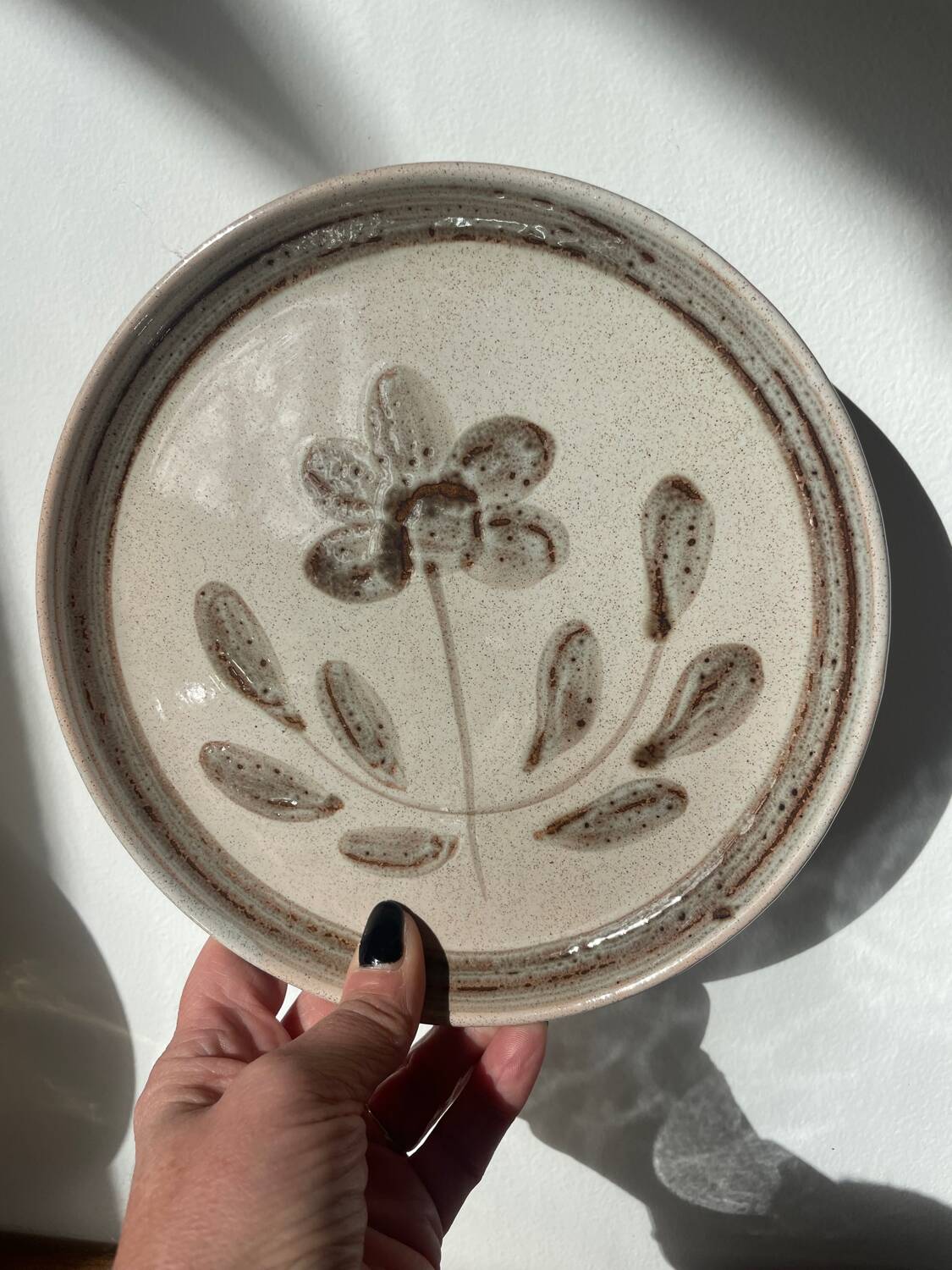 5 dessert plates Sarreguemines art workshop Jocelyne