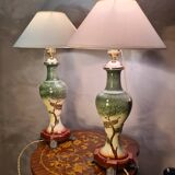 pair of ceramic lamps, Art Nouveau 1900 with 30 slight signs of wear visible