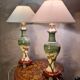 pair of ceramic lamps, Art Nouveau 1900 with 30 slight signs of wear visible