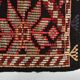 4x8 Red & Black Star Pattern Vintage Kilim Rug, 136x234Cm