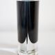 Small artistic blue vintage glass vase from the mid-century, Europe, 1970s.