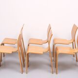 6 Gijs Bakker Strip Chairs for castelyn 1970s