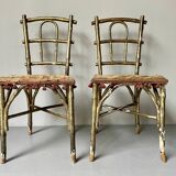 Pair of 19th century Faux Bamboo Parlor Chairs by Thonet