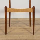 Chaise de salle à manger en teck du milieu du siècle, Danemark, années 1960