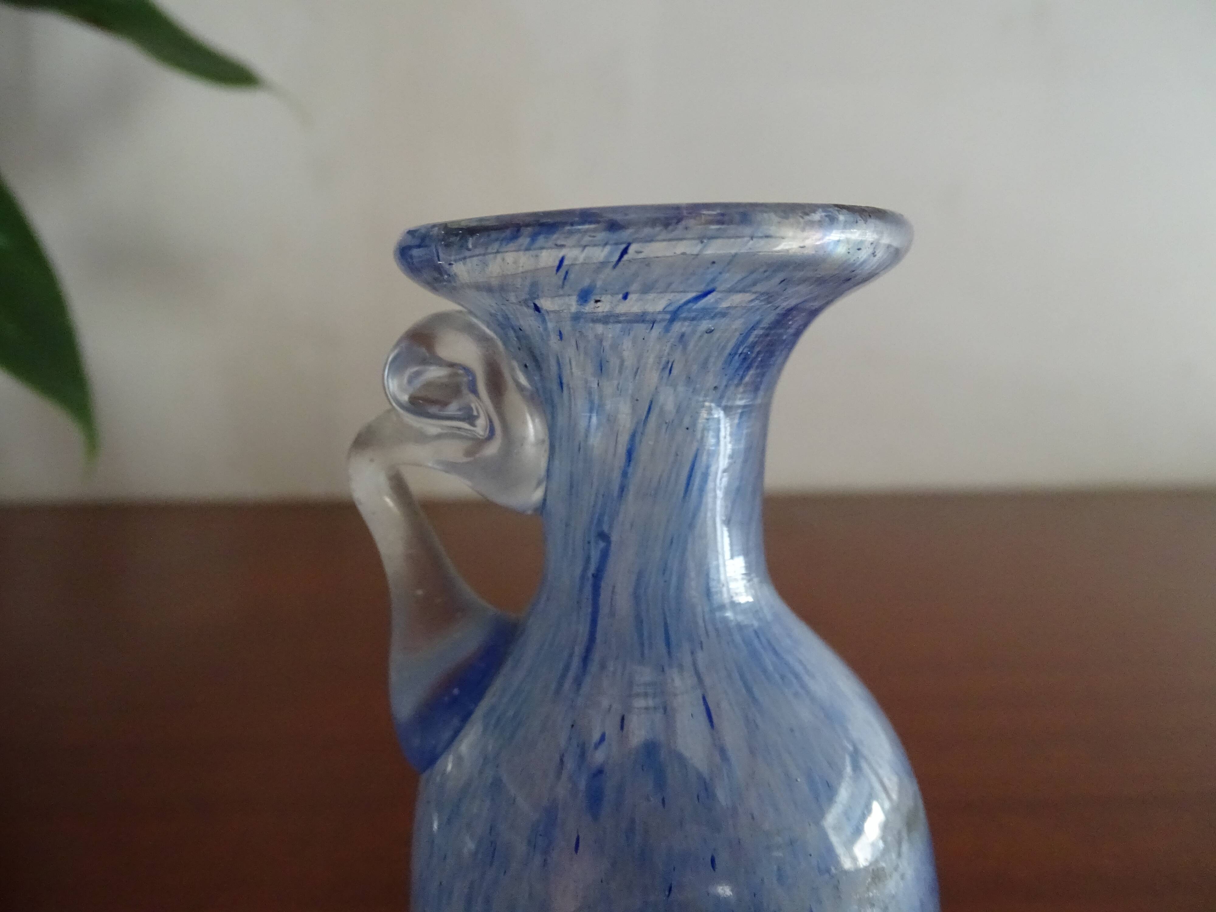 Miniature vase Scavo Seguso Vetri d'Arte iridescent glass Murano 1950