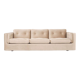 Canapé bergen beige velour, design scandinave
