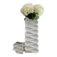Pair of beautifully wavy earthenware vases.