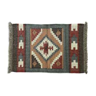 2 x 3 Ft Handwoven Kilim Runner  Rug, Kilim Carpet, Floor Carpet, Small Carpet 60 x 90 cm.