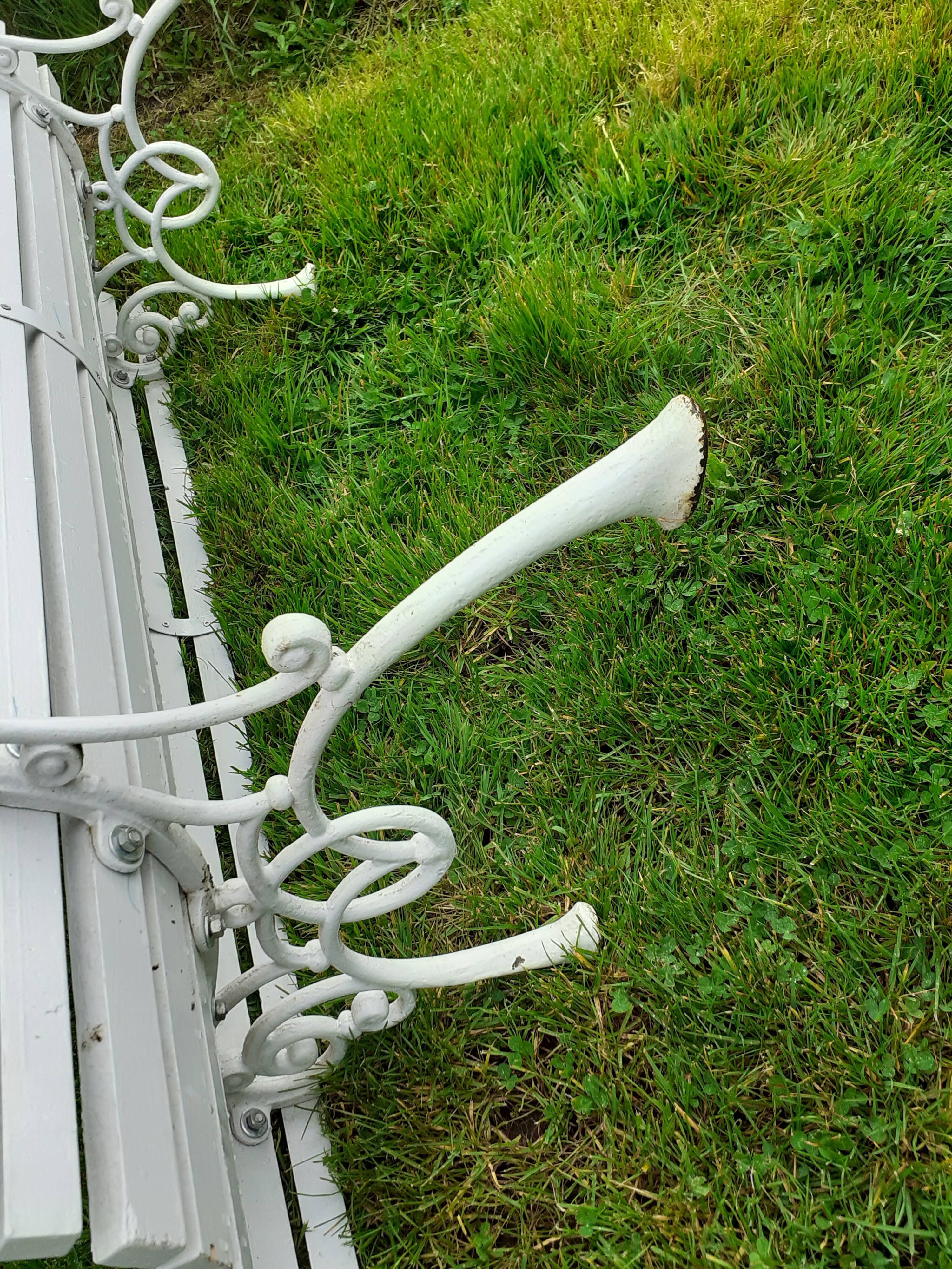 Old cast iron garden bench