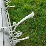 Old cast iron garden bench