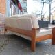 Scandinavian sofa in oak and wool from the 60s