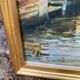 Printed tableau reproduction of a canal scene in Venice 1960