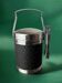 Regency leather ice bucket with tongs, Italy, circa 1970s
