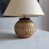 Vintage wicker table lamp