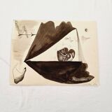 Magnifique Gravure Originale Française des années 70