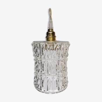 Lampe baladeuse vintage verre moulé