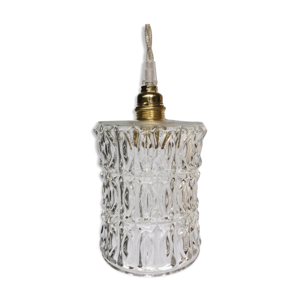 Lampe baladeuse vintage verre moulé — Beyit