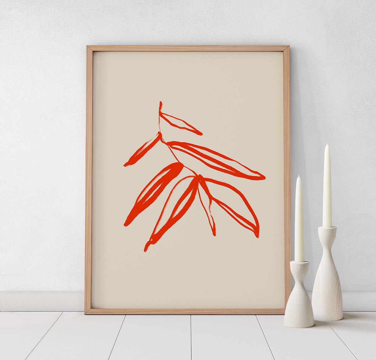 Botanical illustration giclee print, 50x70